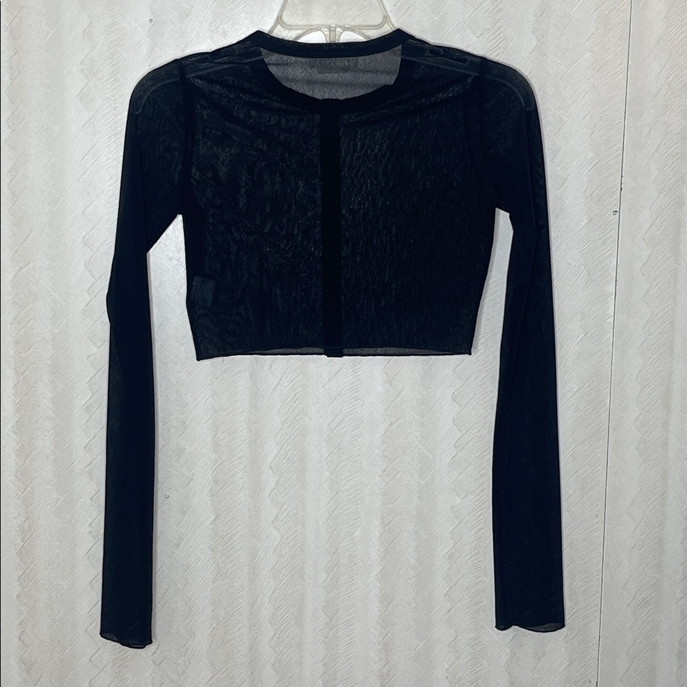 🆕 LOVERS AND FRIENDS CARDIGAN STEPH SHEER Mesh Cropped Top Size XS - Picture 3 of 6